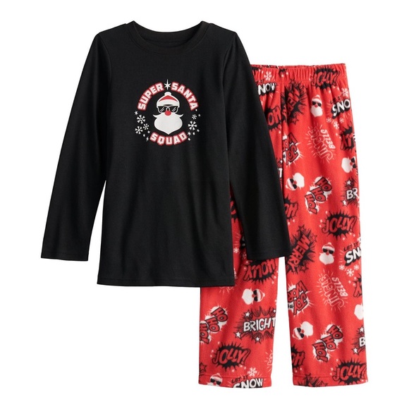 Santa Squad Boys Pajamas - Picture 1 of 7